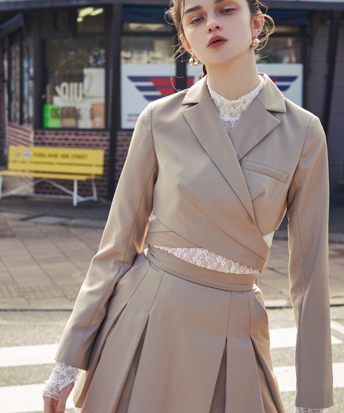 「EIMY ISTOIRE」 ミニスカート S ベージュ レディース_画像2