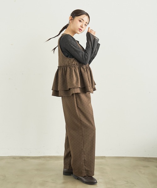 mil（ミル） ベスト ジレ 夏 Wジップ ペプラムジレ 「セットアップ対応