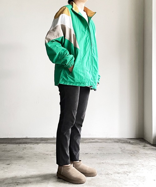「COMMON WARE」 「HALHAM」ナイロンブルゾン M ネイビー レディース_画像3