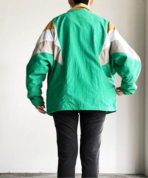 「COMMON WARE」 「HALHAM」ナイロンブルゾン M ネイビー レディース_画像6
