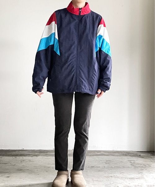「COMMON WARE」 「HALHAM」ナイロンブルゾン M ネイビー レディース_画像7