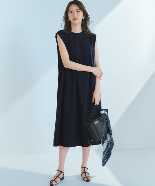 23区（ニジュウサンク） ドレス ストレッチジョーゼット スリーブレス