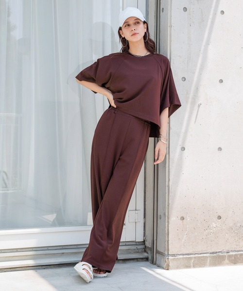 「HEREIAM」 半袖Tシャツ FREE ネイビー レディース_画像2