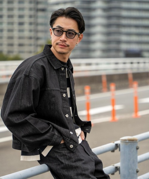 「FCTY.」 デニムジャケット MEDIUM インディゴブルー メンズ_画像7