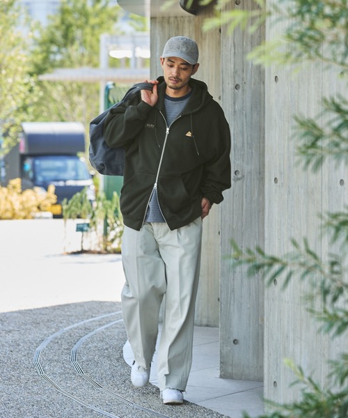 「KELTY」 ジップアップパーカー L グレイッシュベージュ レディース_画像4
