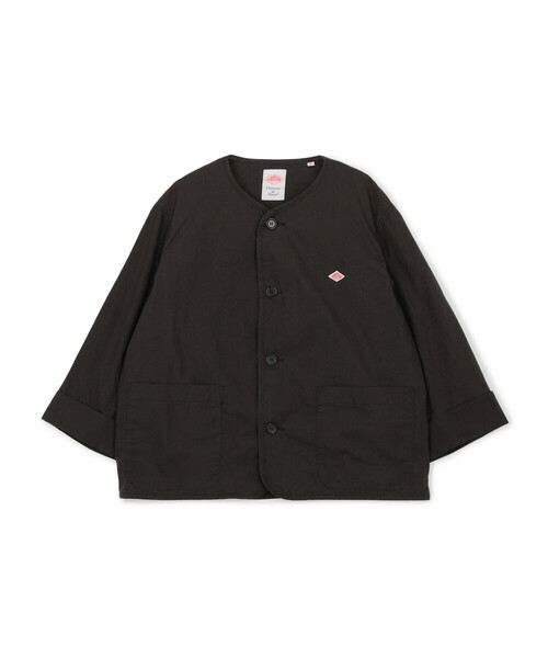 DANTON ノーカラージャケット チャコール　36サイズ Danton（ダントン） ノーカラージャケット 36 チャコール レディース
