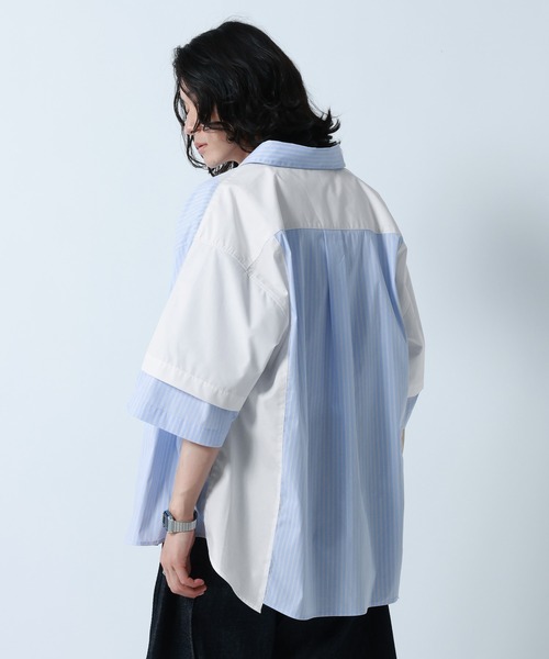 RAGEBLUE（レイジブルー） シャツ 半袖 Switch Pattern Design Over