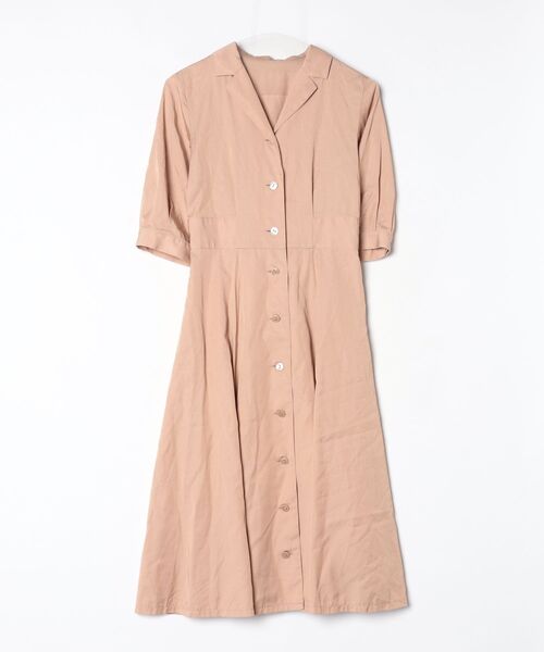BURBERRY ベージュ 半袖シャツワンピース 36 BURBERRY BLUE LABEL（バーバリーブルーレーベル） シャツワンピース