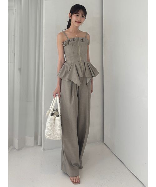 snidel コラボ  Original RELAXED PANTS SNIDEL（スナイデル） ワイドパンツ パンツ タックドレープワイド