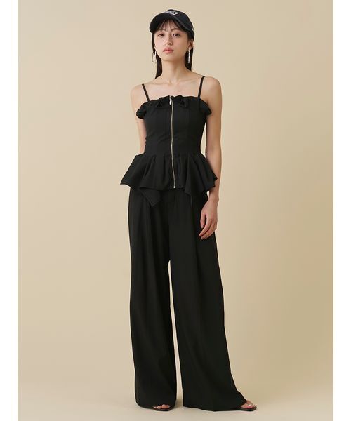 SNIDEL タックぺプラムビスチェ タックドレープワイドパンツ SNIDEL（スナイデル） ワイドパンツ パンツ タックドレープワイド