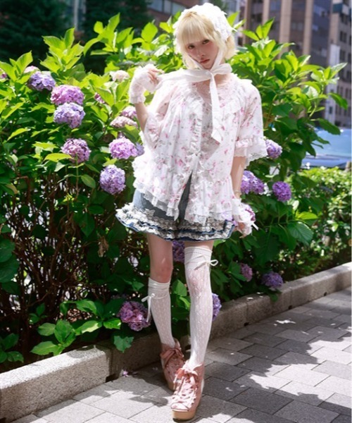 axesfemme myu:loret チュニック 花柄 レース ロリータ フラワーレース