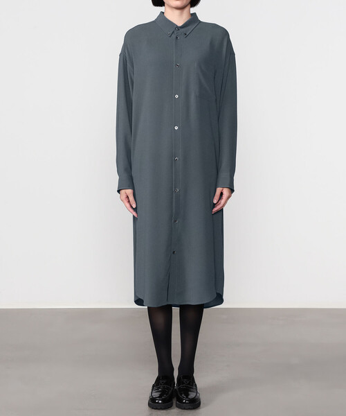 「LE GLAZIK」 シャツワンピース 36 ブラック レディース_画像2
