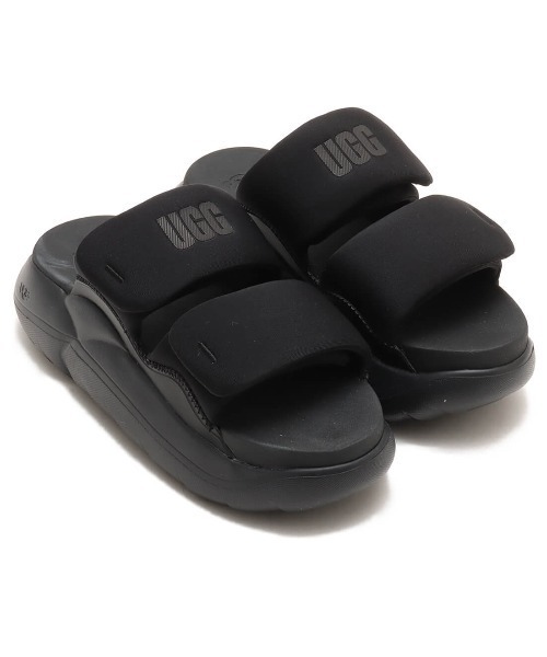 UGG サンダル ブラック 22cm UGG Australia（アグオーストラリア） 「UGG」 フラットサンダル 22cm