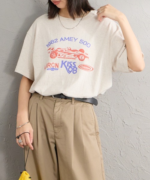 AMERICANA（アメリカーナ） tシャツ 半袖 グラフィックプリントTシャツ
