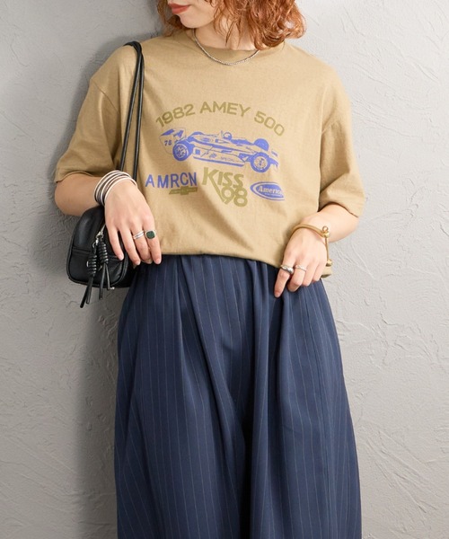 AMERICANA（アメリカーナ） tシャツ 半袖 グラフィックプリントTシャツ
