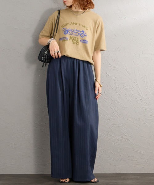 AMERICANA（アメリカーナ） tシャツ 半袖 グラフィックプリントTシャツ
