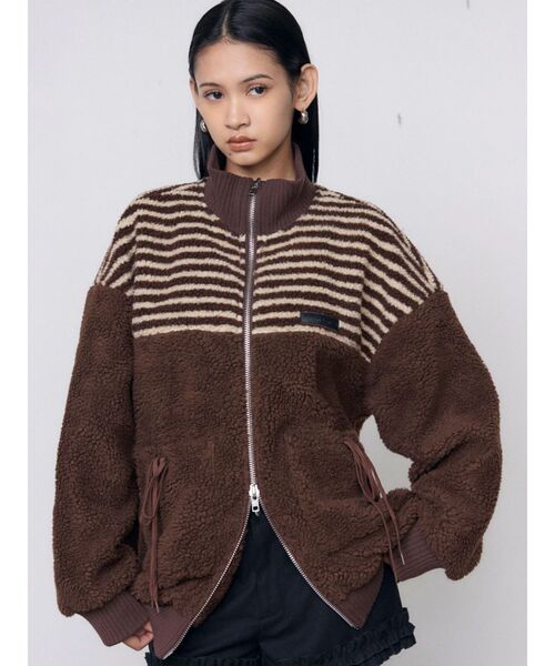 EMODA（エモダ） ブルゾン アウター ボア 厚手 リボンポケットボア 