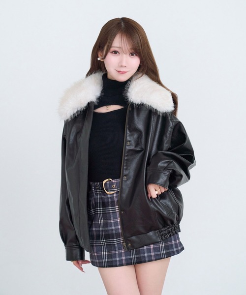Rose Muse（ロゼミューズ） ブルゾン アウター Fur collar fake 