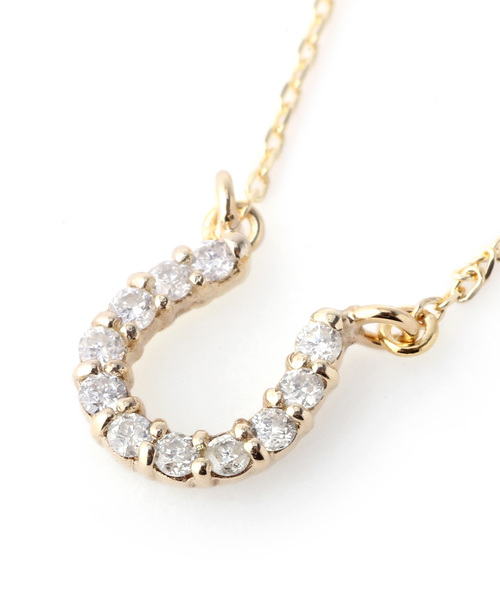 シエナロゼ SIENA ROSE 11粒ダイヤモンド 馬蹄ネックレス SIENA ROSE ネックレス 11粒ダイヤモンドの馬蹄ネックレス