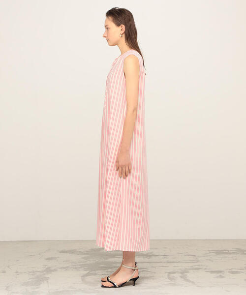 ワンピース ダブルストライプ ノースリーブロングワンピース BALLSEY