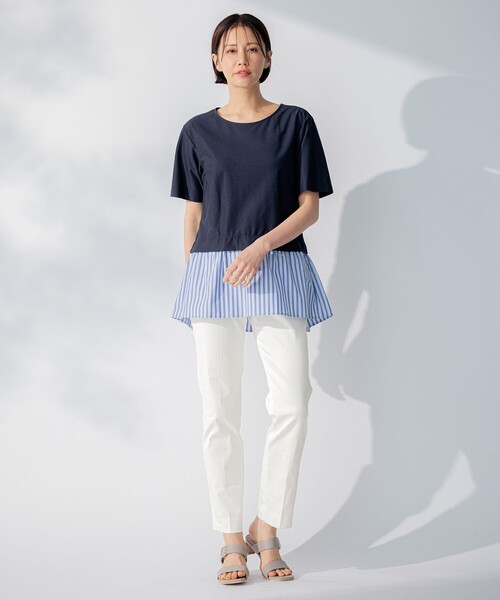 自由区 tシャツ 「洗える」コンビネーションシャーティング