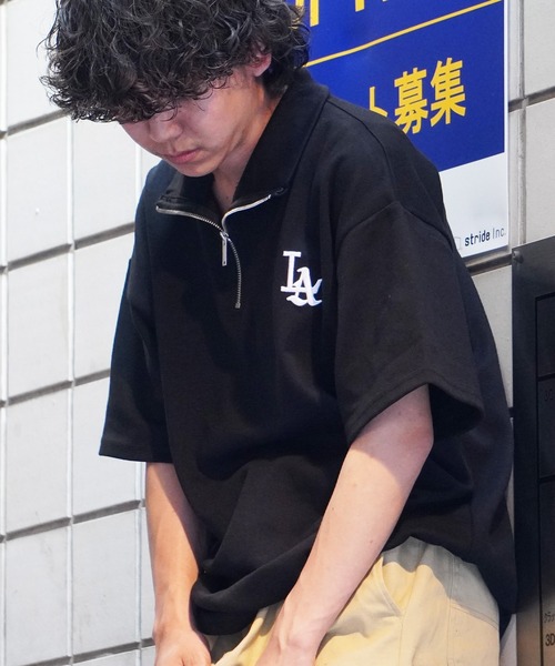 STAYGOLD LA ネイビー ハーフジップウェア - メルカリ