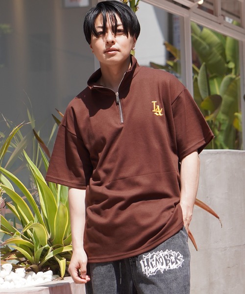 STAY GOLD tシャツ 「STAYGOLD」LA ハーフジップ Tシャツ / LA