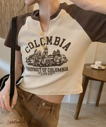 shopnikoniko tシャツ 韓国ファッション y2k Tシャツ ラグラン