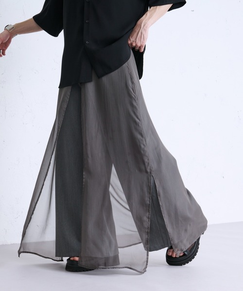Ellno Loset（エルノロゼット） パンツ シアーレイヤードパンツ メンズ