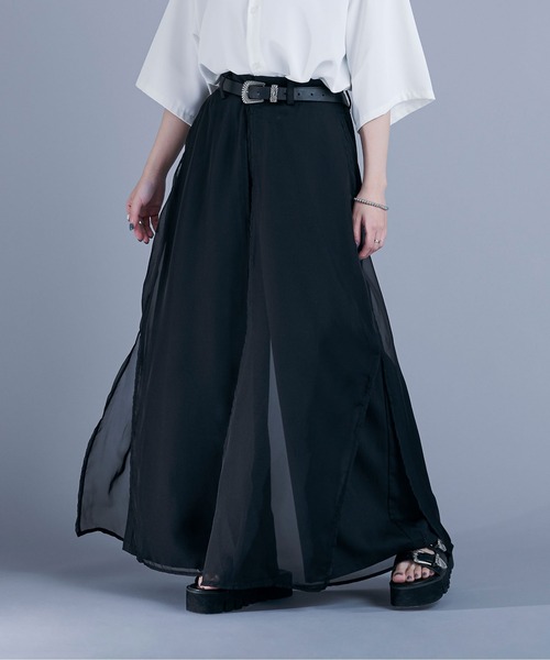 Ellno Loset（エルノロゼット） パンツ シアーレイヤードパンツ メンズ