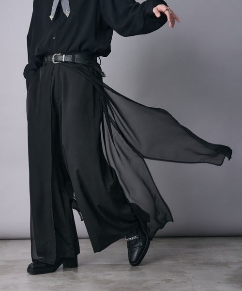 Ellno Loset（エルノロゼット） パンツ シアーレイヤードパンツ メンズ