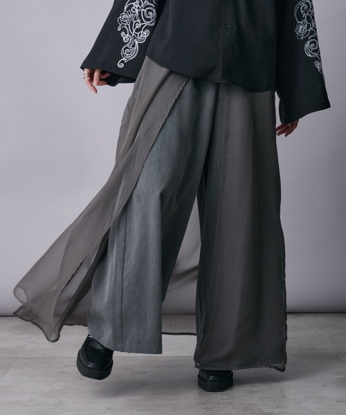 Ellno Loset（エルノロゼット） パンツ シアーレイヤードパンツ メンズ