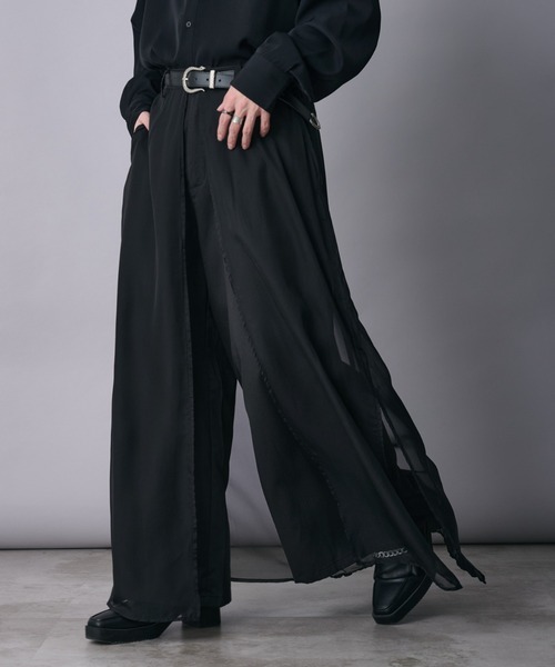 Ellno Loset（エルノロゼット） パンツ シアーレイヤードパンツ メンズ