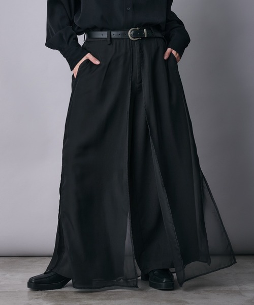 Ellno Loset（エルノロゼット） パンツ シアーレイヤードパンツ メンズ