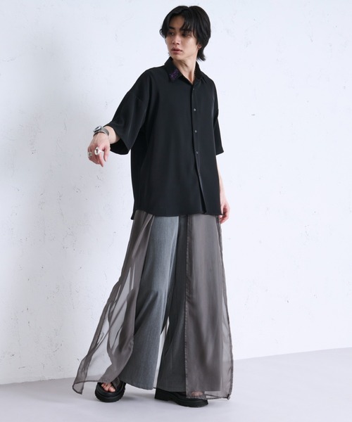 Ellno Loset（エルノロゼット） パンツ シアーレイヤードパンツ メンズ