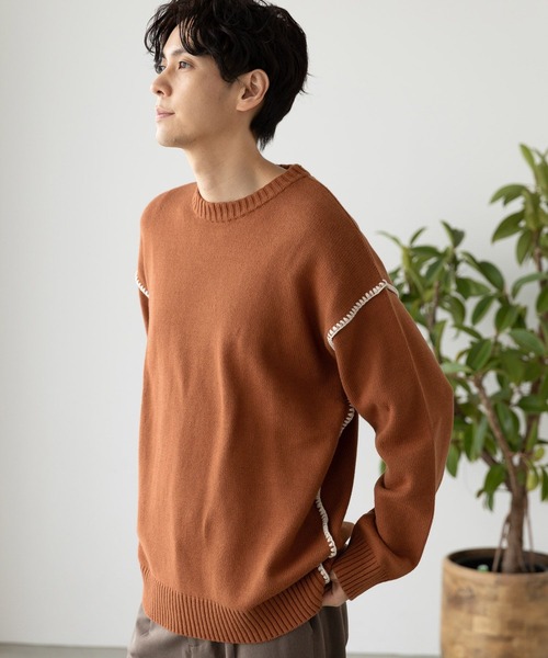 セーター ニット ブランケットステッチクループルオーバー / 970617  