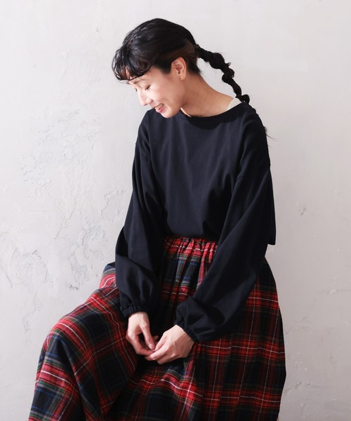 tシャツ たっぷり袖な満足プルオーバー レディース