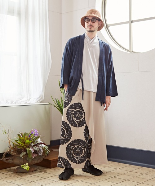 倭物やカヤ　キンシュウナライ　パンツ カヤ ワイドパンツ パンツ 「倭物やカヤ」-suihou- 粋方メンズパンツ