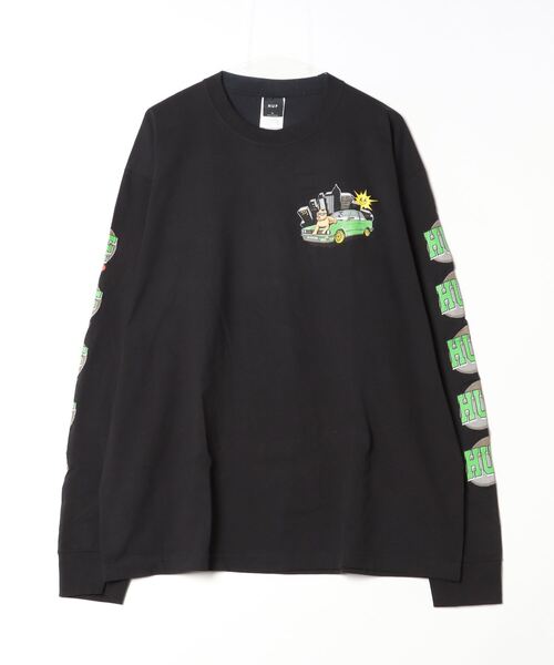 ☆HUF（ハフ）☆ ACTION HERO L/S TEE   (長袖シャツ） HUF tシャツ 「HUF」ハフ 40HUF 97 L/S TEE 長袖 ロングスリーブ