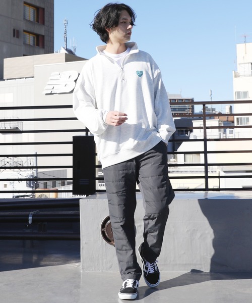 ハーフジップ スウェット (Red) ずっと真夜中でいいのに　サイズL Half Zip Sweat (Red) - ZUTOMAYO MART