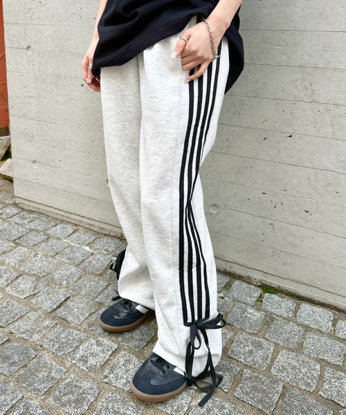 セットアップ スウェット サイドライン トレーナー パンツ b4804 FUNALIVE スウェットパンツ ジャージ Sideline line sweat