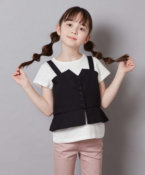 a.v.v tシャツ 「100-130」「セットアップ対応」麻調キャミ