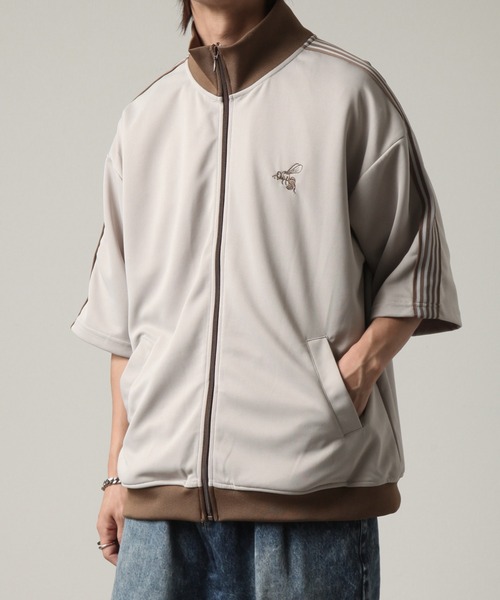 tシャツ スムースポリポンチ サイドライン ハーフスリーブ トラック 
