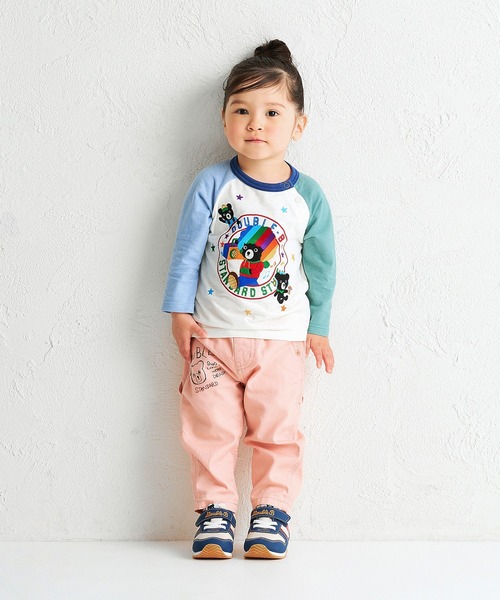 ダブルビー　刺繍　Tシャツ　100cm wb tシャツ たっぷり刺繍長袖Tシャツ キッズ 子供服 男の子