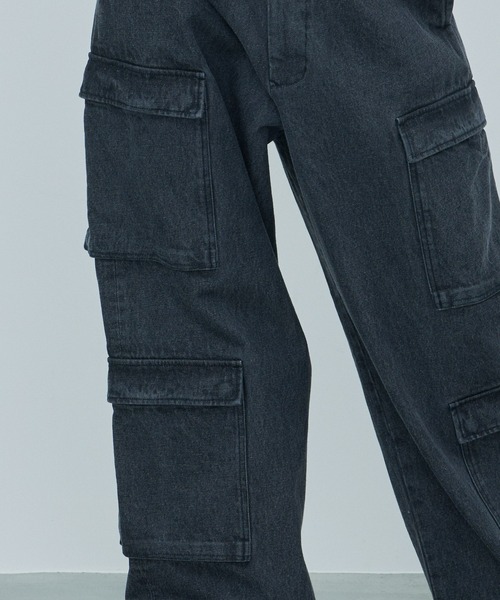 AIVER カーゴパンツ AIVER バギーデニムカーゴパンツ メンズ