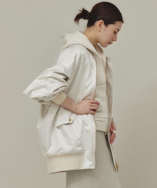 PINK HOUSE / ピンクハウス 桜Teddy刺繍使いサテンブルゾン ピンク