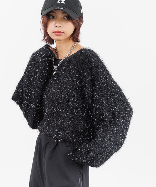 ★新品タグ付き★ジャス　ラメカーデ PAGEBOY（ページボーイ） カーディガン ラメファインフェザーZIP