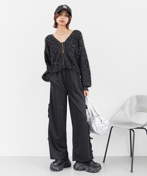 PAGEBOY（ページボーイ） カーディガン ラメファインフェザーZIP