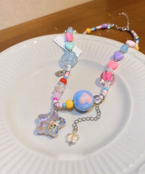 【COPPING ZONE】キャンディー ビーズ スター ネックレス 関送込 セール】ABETTOR キャンディーポップビーズ2WAYアクセサリー
