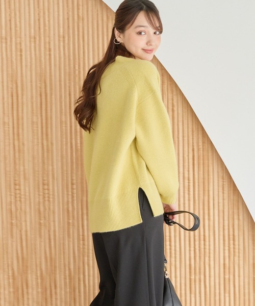 ニット セーター 「洗える」CNラクーンコンVネックニット116860 レディース Andemiu ニット セーター 「洗える」CNラクーンコンVネック